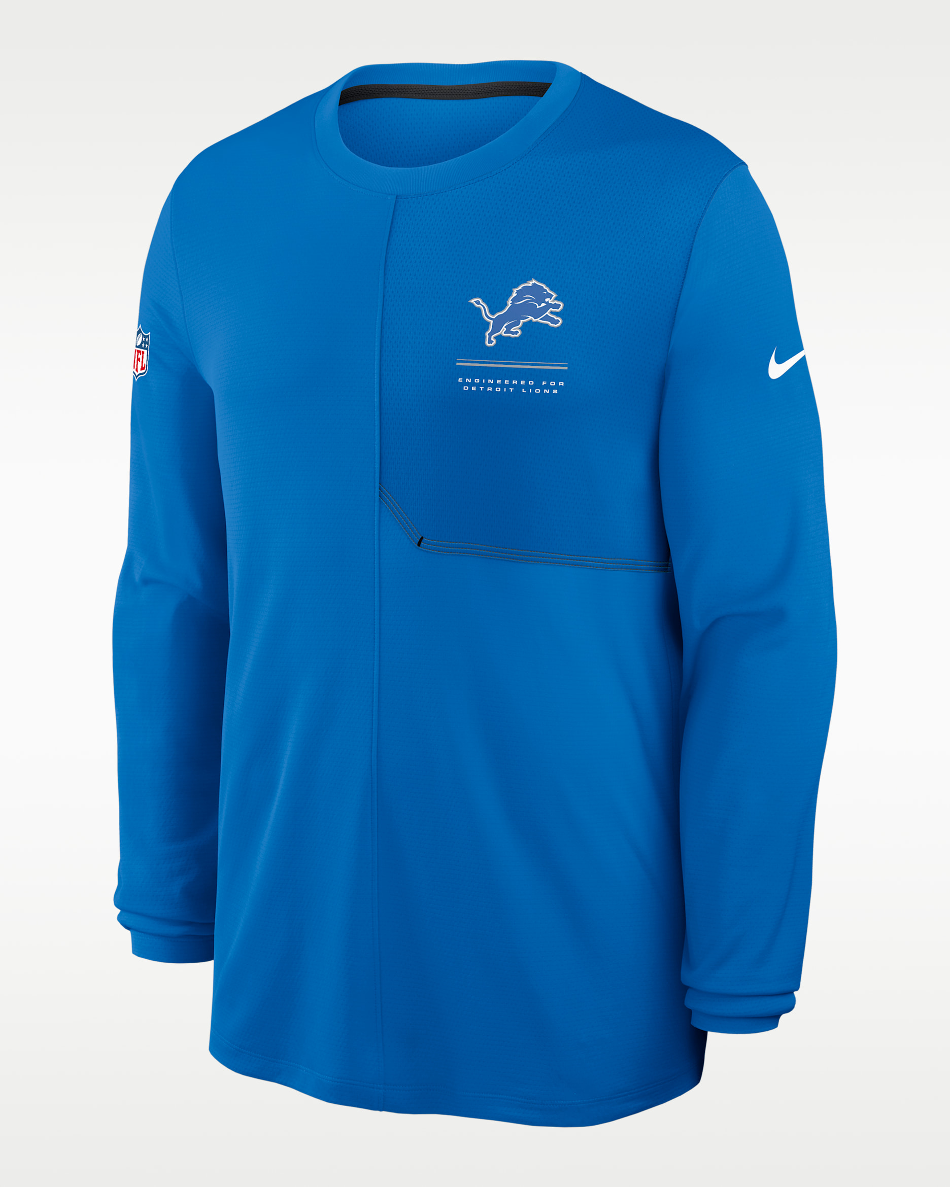 Detroit Lions Sideline Coach Men's Nike Dri-FIT NFL Long-Sleeve